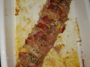 Una foto de solomillo de cerdo con panceta