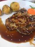 Chuleta de cerdo teriyaki