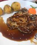 Chuleta de cerdo teriyaki