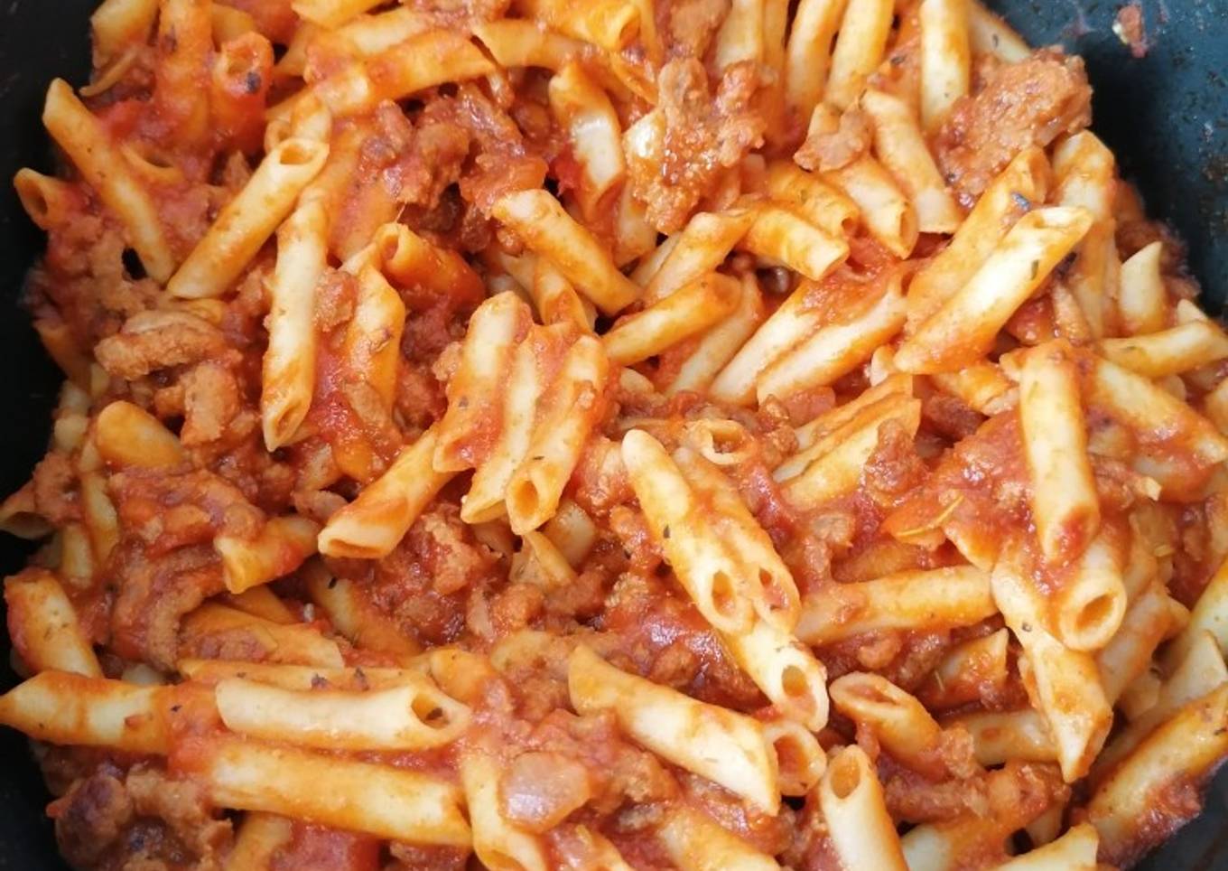 Macarrones con carne picada
