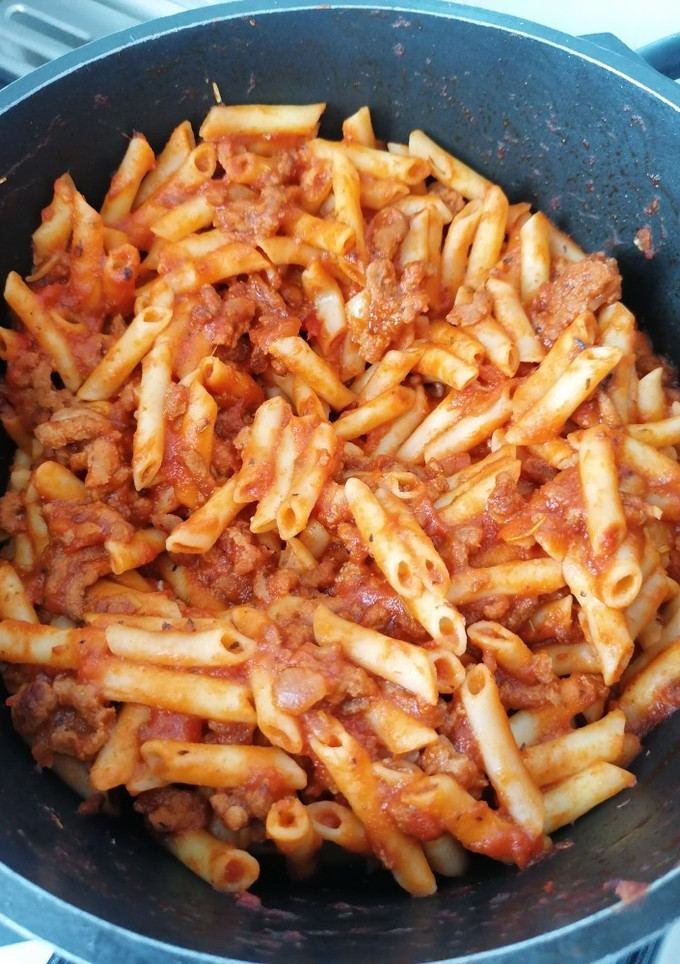 Una foto de Macarrones con carne picada