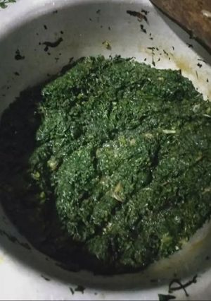 A picture of Pumpkin and Managu Vegetables.
