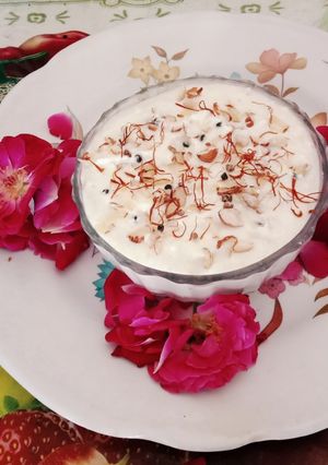 A picture of Delicious creamy tasty sitafal Shrikhand.