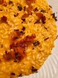 Pumpkin Risotto with Bacon and Dark Chocolate