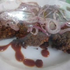 A picture of Hamburg or vienna steak.
