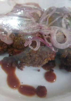 A picture of Hamburg or vienna steak.