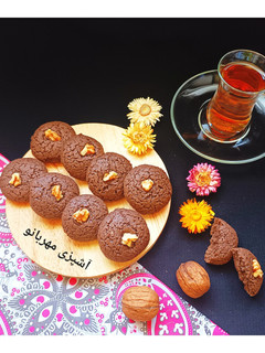 عکسی از دستور کوکی شکلاتی گردویی