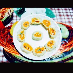 A picture of Delicious tasty milk powder and coconut powder Shahi roll.