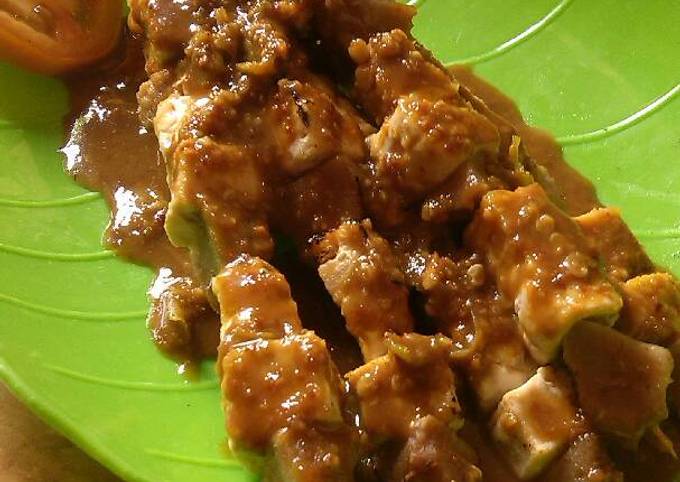 Cara Buat Sate vegetarian (tempe,tahu,cilok) simple Gampang