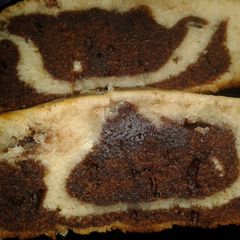 A picture of Yoghurt Marble Cake (Eggless).