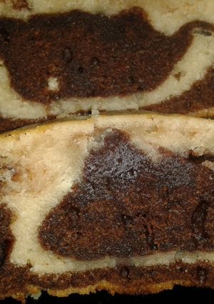 A picture of Yoghurt Marble Cake (Eggless).