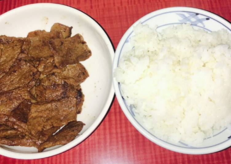 How to Make Recipe of Barbecue beef with rice