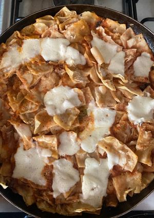 Una foto de Chilaquiles rojos