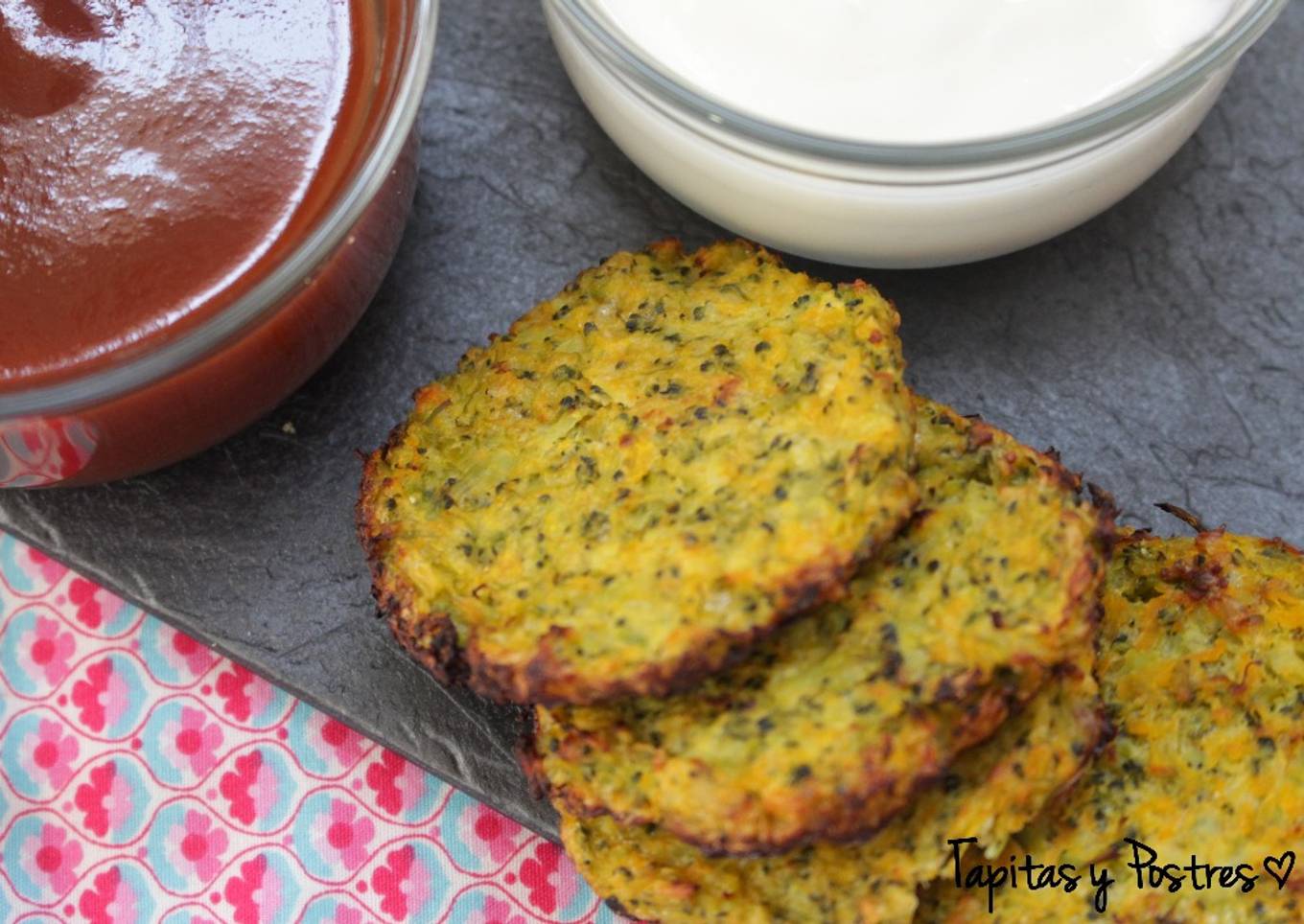 Tortitas de brócoli y calabaza