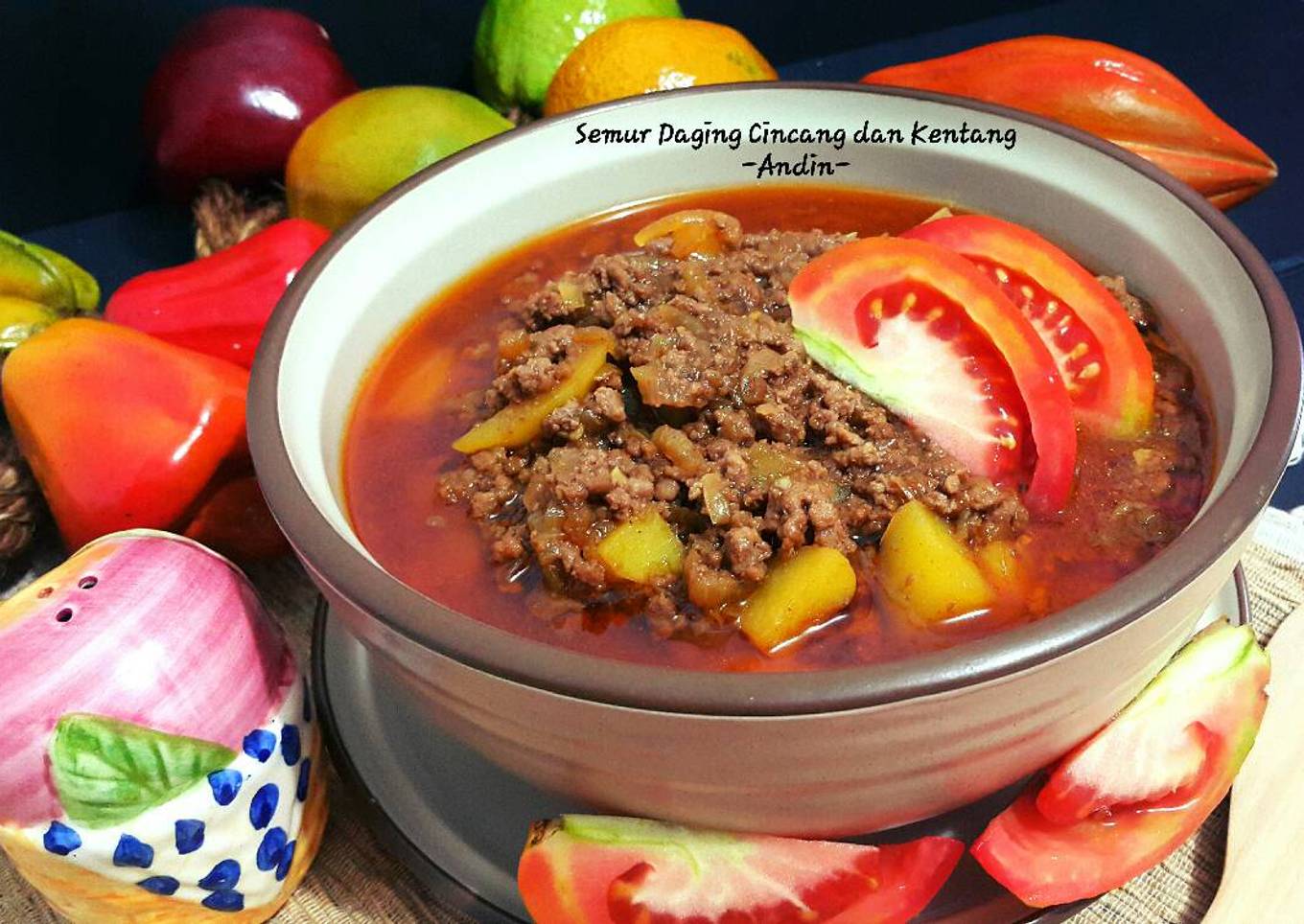 Semur Daging Sapi Cincang dan Kentang + Kecap Ikan