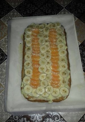 Gyümölcsös szelet piskóta tésztából! recept fotója