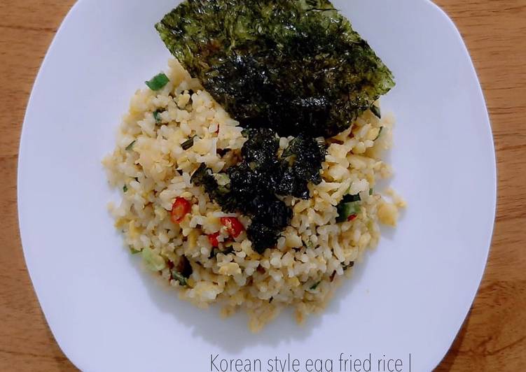 Nasi goreng telur ala Korea (Korean style egg fried rice)