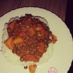 A picture of Mince veggie stew.