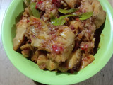 Tumis Mandai (kulit cempedak) dipedesin