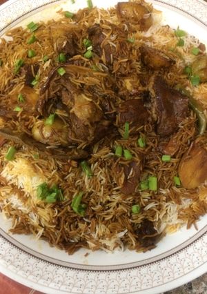 صورة لوصفة مقلوبه اللحم 🍖🍚