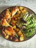Ali di pollo con patate al forno