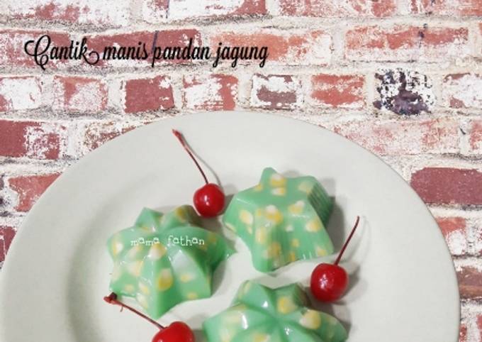 Standar Cara mudah memasak Cantik manis pandan jagung  sedap