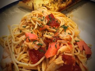 Spaghetti and Crab Meat
