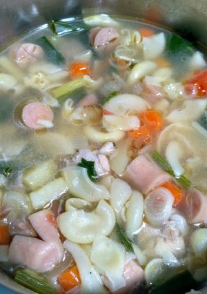 Foto resep Sop ayam makaroni