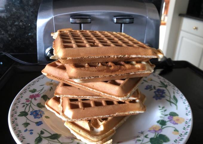 Simple Way to Prepare Homemade Waffle for toast using