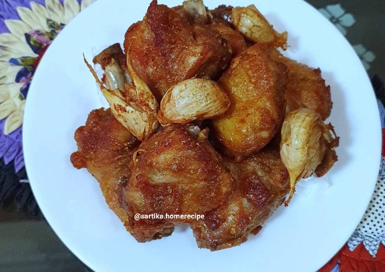 Langkah Mudah untuk Menyiapkan Ayam goreng bawang Putih ala me 🥰 Anti Gagal