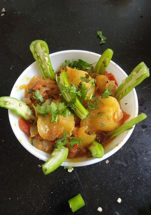 A picture of Tinde ki sabzi Sindhi style.