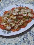 Ensalada tomate, rabanitos y zucchini