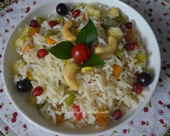 Easy Prepare Recipe Fruit N Nut Vegetable Ghee Rice Delicious Simple