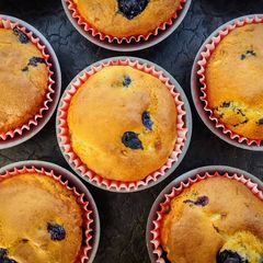 A picture of Blueberry Banana Muffins.