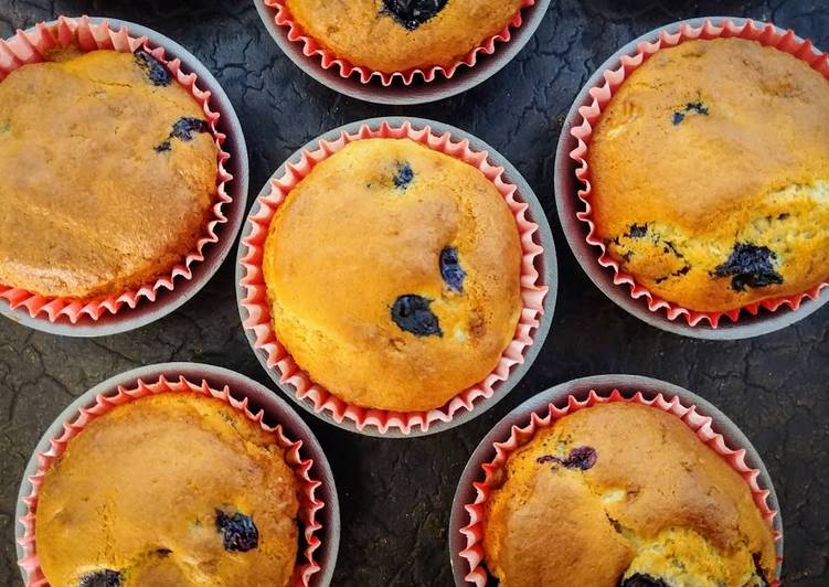 Simple Way to Prepare Super Quick Homemade Blueberry Banana Muffins