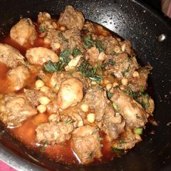 A picture of Chicken chana karahi.