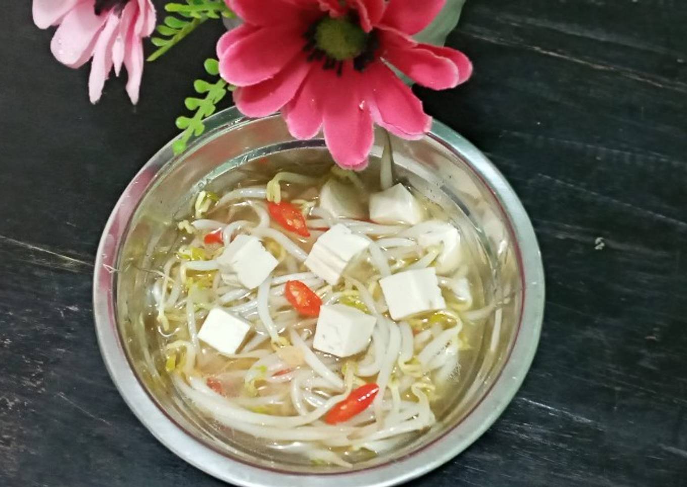 Tumis Kecambah Tahu Ebi