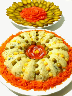 عکسی از دستور سالاد الویه قالبی