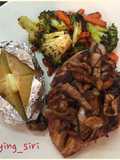 Chicken steak with teriyaki sauce 😋