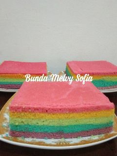 Foto resep Rainbow Cake Kukus Ny.Liem