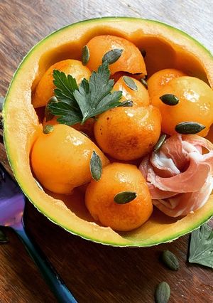 Une photo de ☆Melon Rôti, Flambé au Porto☆