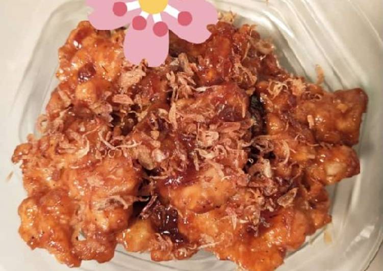 Resep Crispy Chicken with Barbeque Sauce, Enak