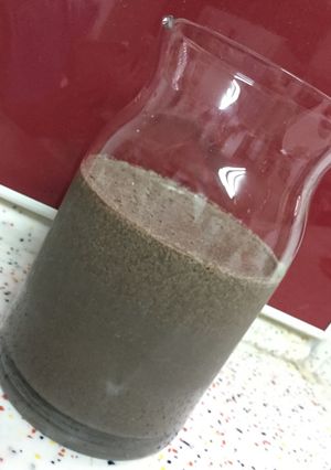 A picture of Oreo smoothie without ice cream.