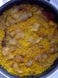 Una foto de Arroz ibérico de un charro extremeño