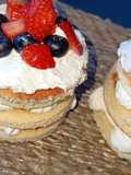 Bizcochito genovés relleno de nata
