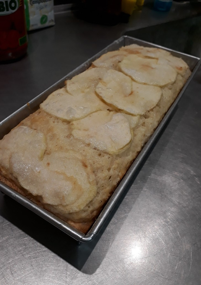 Una foto de Budín de manzana