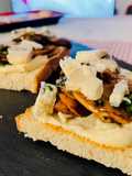 Tapas con funghi e gorgonzola