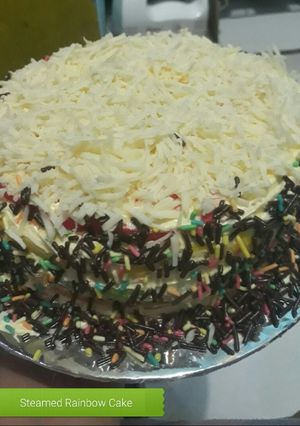 Foto resep 65.Rainbow cake kukus