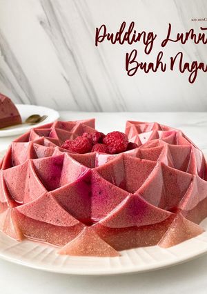 Foto resep Pudding Lumut Buah Naga Tanpa Gula Pasir Ide Menu Takjil Puasa