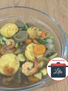 Foto resep Sapo tahu udang bakso enak mudah #homemadebylita